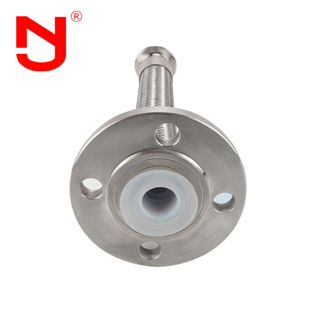 PTFE الغطاء الفولاذ المقاوم للصدأ سلك مضغوط المموجات المعدنية خرطوم الغاز
