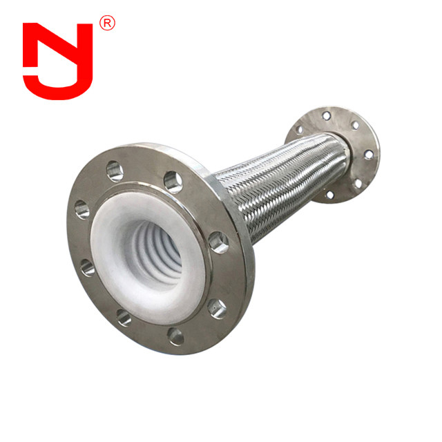 PTFE الغطاء الفولاذ المقاوم للصدأ سلك مضغوط المموجات المعدنية خرطوم الغاز