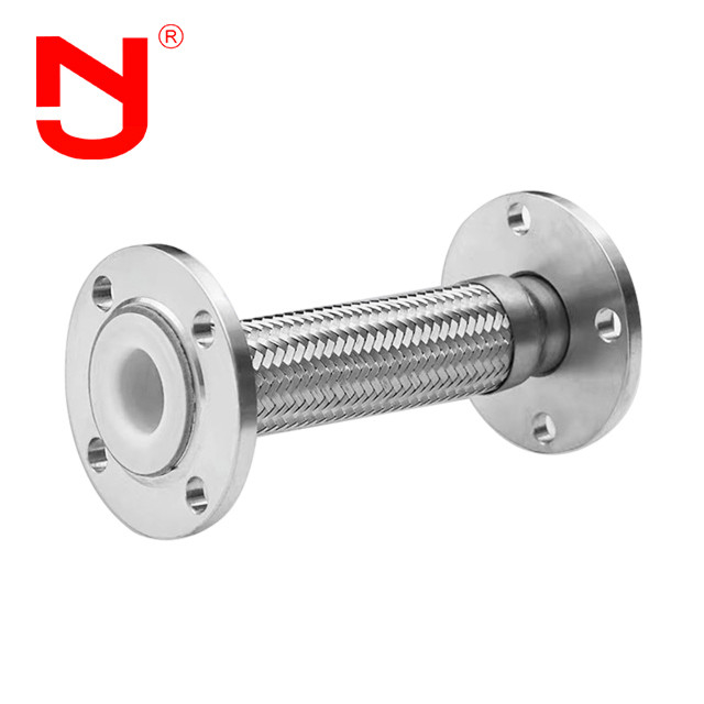 PTFE الغطاء الفولاذ المقاوم للصدأ سلك مضغوط المموجات المعدنية خرطوم الغاز